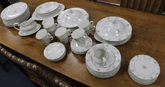 An extensive Royal Doulton Avignon pattern dinner, breakfast and tea service,